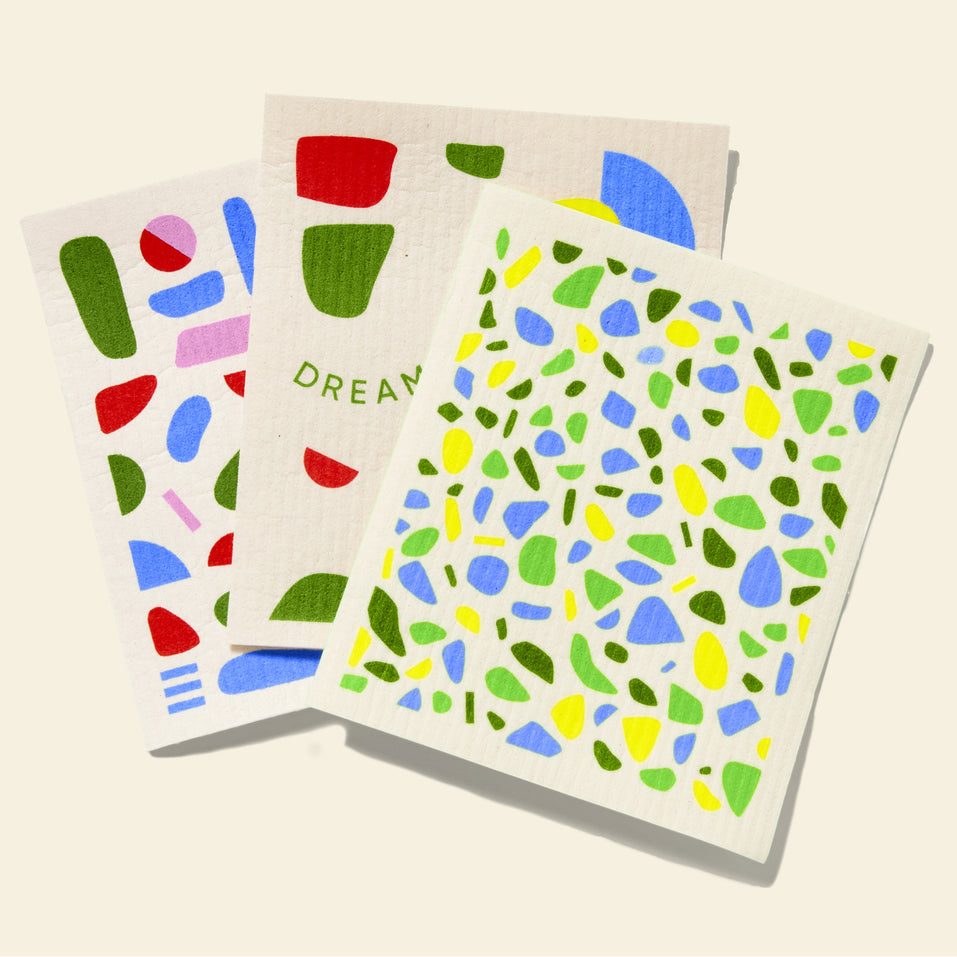 Pack of three Who Gives a Crap colourful dream cloths